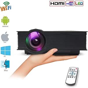 Videoprojecteur, teamyo portátil proyector casa Mini Wifi ...