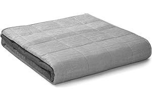 YnM Cooling Weighted Blanket — Oeko-Tex Certified Material (Gradient Dark Grey, 60"x80" 15lbs), Suit for One Person(~140lb) Use on Queen/King Bed