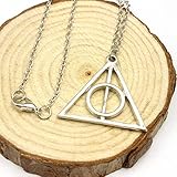 Alloy Handmade Harry Potter Deathly Hallows Necklace (Silver)