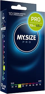 MY.SIZE PRO Condom Size 2 49 mm Tight Fit 10 Count