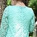 Lilytots Rustic Flower girls Lace Vintage Wedding Party Dress With 3/4 Sleeves