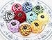 10 Pack Crochet Cotton Yarn Thread byStripy Design in An Assortment of Colors - Threads for Patterns, Projects and Applique - 5 Grams - 47.5 Yards of Thread Material