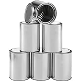 WUWEOT 6 Pack Metal Quart Paint Cans with Lids, Empty Unlined Paint Buckets, Multipurpose Storage Paint Pails Containers for Arts and Crafts, DIY Projects, Painting, Garage Organization