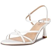 wetkiss Strappy Kitten Heels For Women Low Heel Comfy Sandals Adjustable Ankle Strap Round Open Toe For Homecoming Party Dress Wedding Gold Black White Red Silver Available