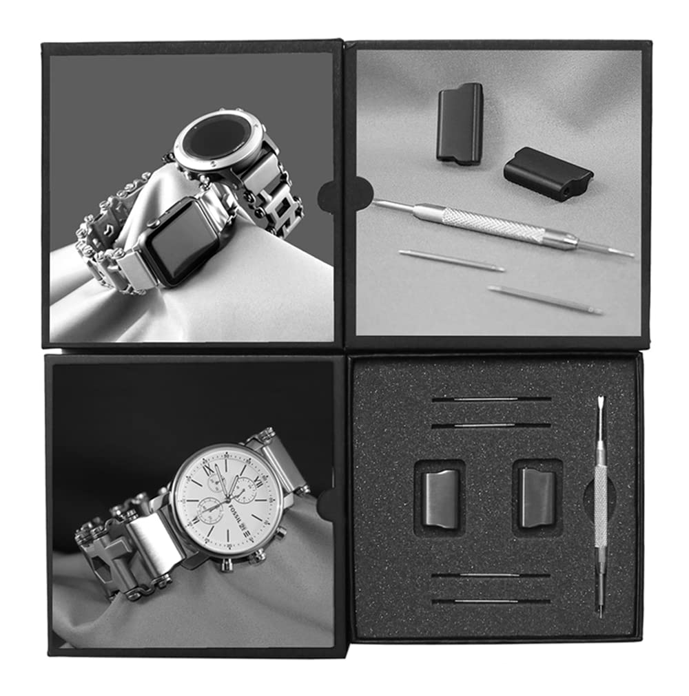 Link- Watch Adapter Compatible with LEATHERMAN Tread/Tread LT - Black (Lug Size 24mm, Tread)