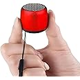 YXYKODM Best Mini Portable Bluetooth Speaker with HD Sound & Bass I Smallest Wireless Bluetooth Speakers for Phone/PC/Tablet I Photo Selfie Button Answer Phone Calls I Cute Tiny Speaker (Red)