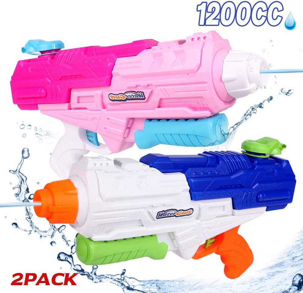 TNELTUEB 2 Pack Water Gun, 1200CC Blaster Water Guns 35 Ft