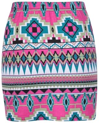 PurpleHanger Women's Animal Stripe Print Short Mini Skirt