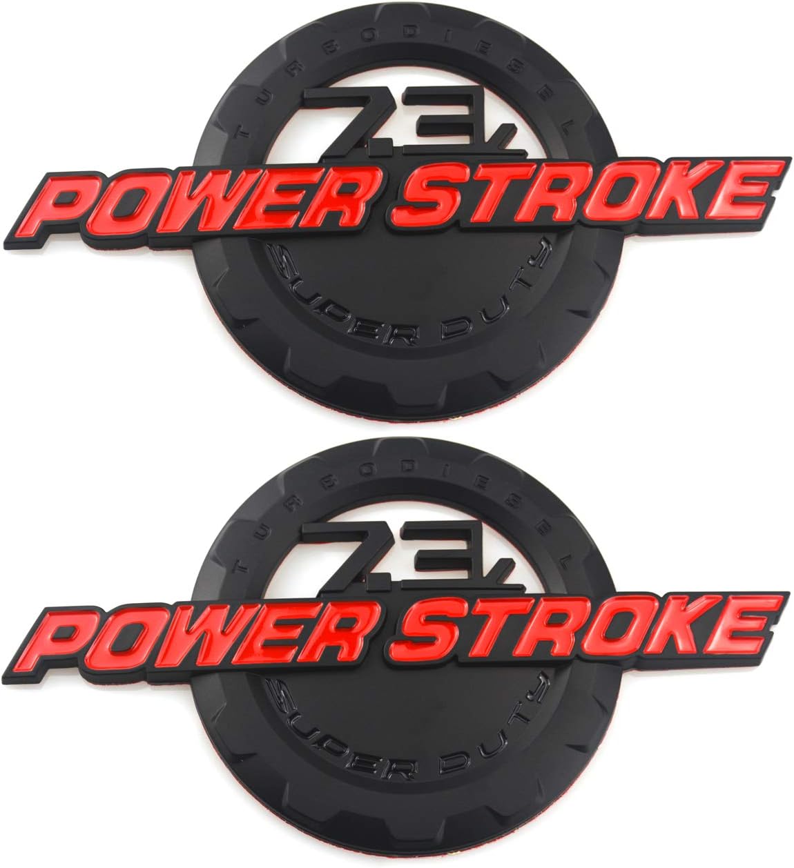 2 Pcs 7.3L POWER STROKE SUPER DUTY Side Fender Emblems