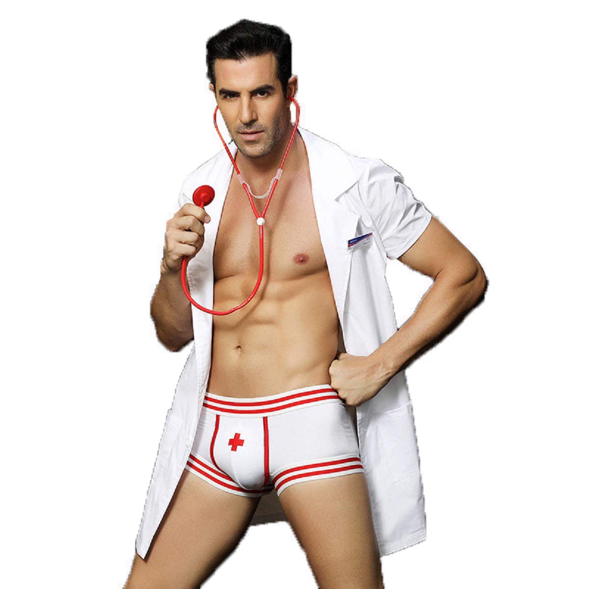 Men's Lingerie cosplay nurse Sexy Underwear Costume Outfit Lingerie Bathrobe Home Clothes Pajamas Uniform for bar Performance