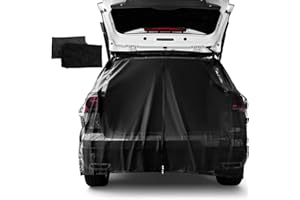 Car Camping Net,Breathable Mesh Car Tent with Two-Way Zipper ，SUV MPV Magnetic Suction Car Tailgate Net for UV Sun Protection