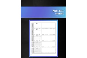 Phone Call Logbook: Phone call message log for telephone operators in office, agencies, businesses and call centres | Inbound and Outbound Call Tracker