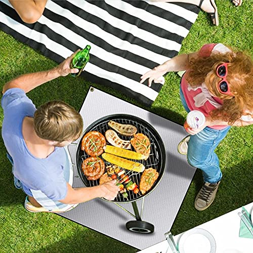 HOMPO Fire Pit Mat (40 x 40 inch), Fireproof Mat Deck Protector for