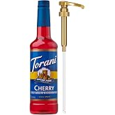 Torani Sugar-Free Syrup, Cherry Flavor, Pump Included, 25.4 Fl Oz | Sweeten &amp; Add Guiltless Flavor to Dirty Sodas, Iced Tea, Lemonade, Italian Sodas | 0 Calories, 0 Carbs