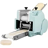 JIAOYINZI 140W 110V Commercial Automatic Dumpling Skin Machine,50-60 Pieces/min Circular Wonton Processing Equipment,Automatic Round Shape Dumpling Skin Machine with 8cm Round Mold