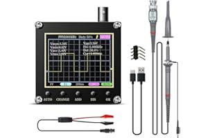 Mivofun 138Pro Mini Handheld Digital Oscilloscope Kit, 2.5MS/s High Sampling Rate, 200KHz Bandwidth, 2.4” LCD Screen Pocket Oscilloscopes with 10X Probe