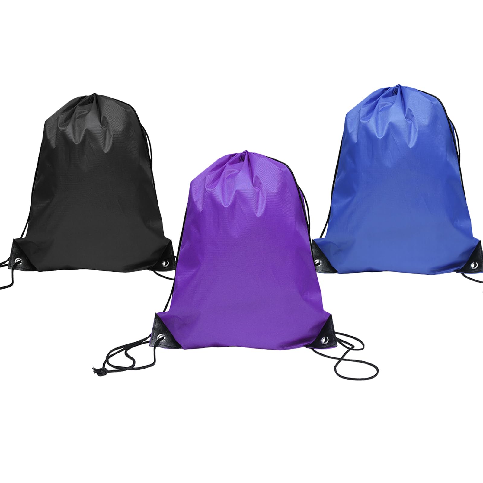 GWAWG 3Pcs Drawstring Bags, Drawstring Gym Bag String Swimming Bag PE Trainer Bags Drawstring Backpack Drawstring Waterproof Bags for Swimming, Sports, Gym, School