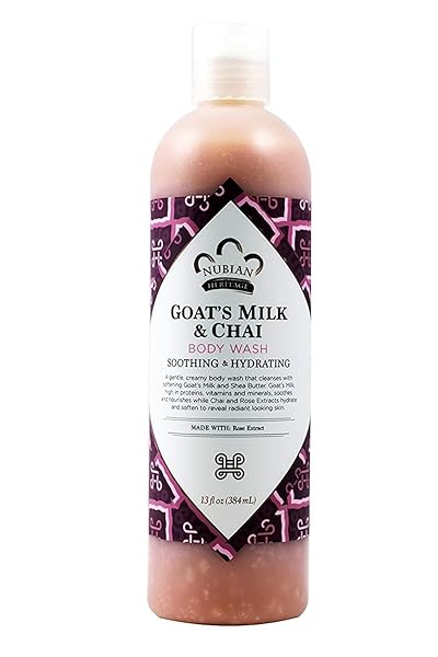 NUBIAN HERITAGE BODY WASH,GOATS MLK&CHAI, 13 FZ , 2 PACK
