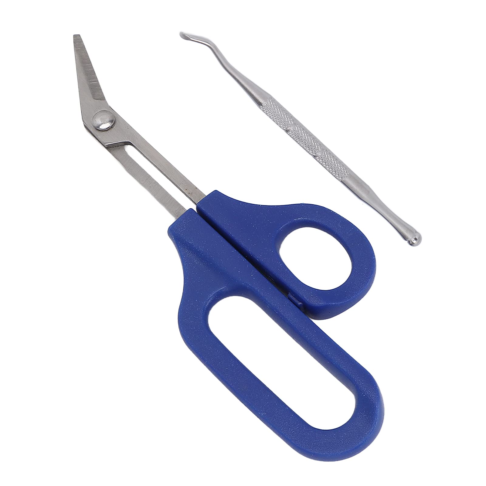 Long Handle Toenail Scissors, Stainless Steel Toe Nail Scissors Clippers with Thick & Ingrown Toenail File Easy Ergonomic Cuticle Cutter for The Elderly, Back Pain, Chiropody Podiatry