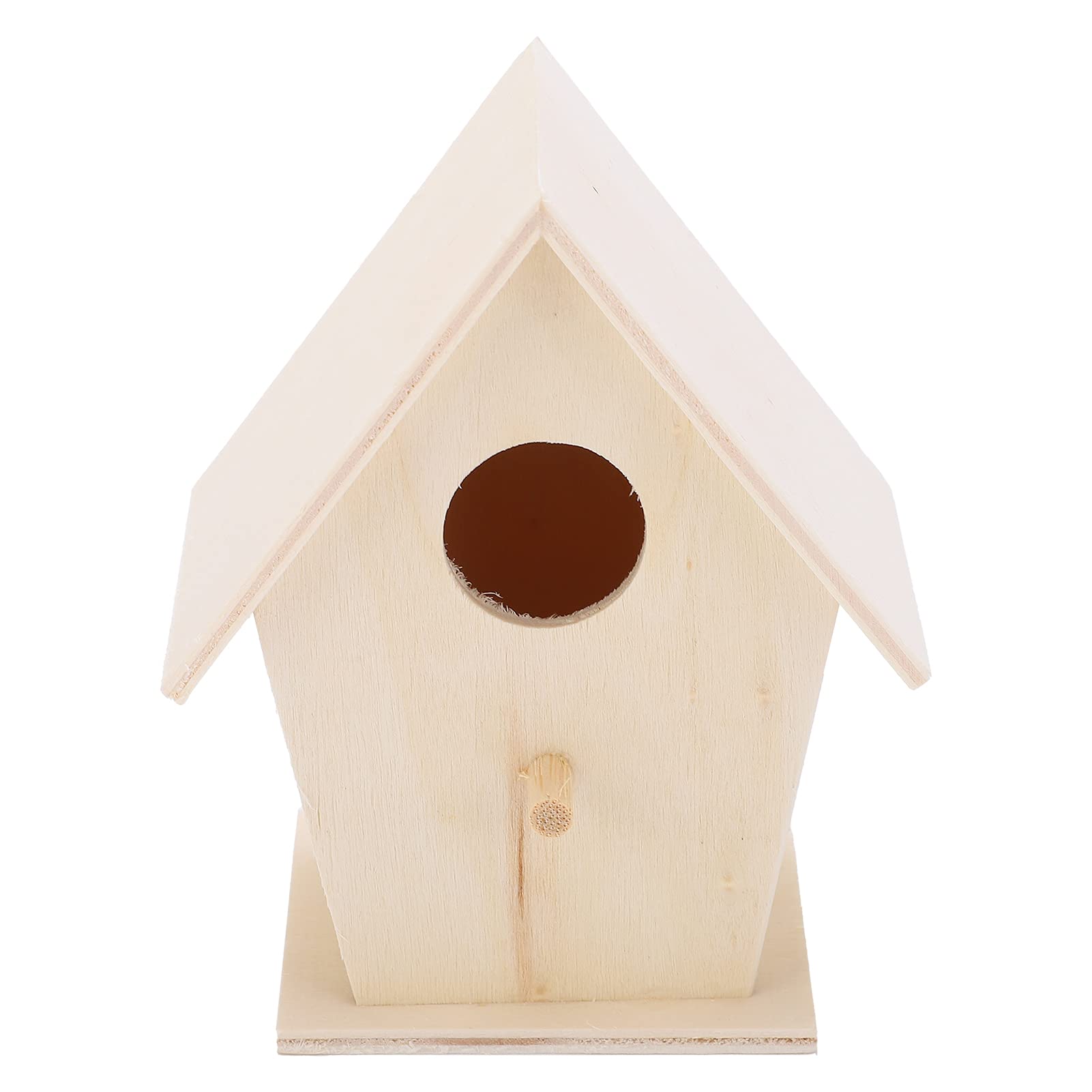 Wooden Bird House, Unpainted Outdoor Garden Decorative Birdhouses for Patio Unfinished DIY Bird Feeder Houses for Indoor Outdoor Garden Decorations