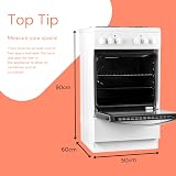 SIA ESXB50W 50cm White Electric Cooker with 4 Zone Hob 60L Oven view 6