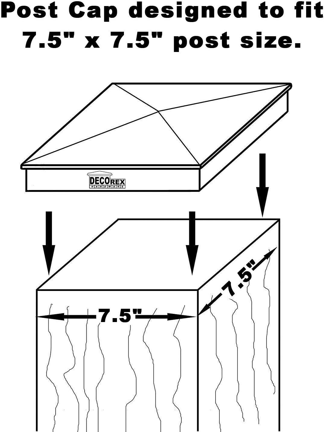 barrette solar post caps on 7 5 X 7 5 Heavy Duty Aluminium Pyramid Post Cap For Actual 7 5 X 7 5 Wood Posts Black Works Only With True Actual 7 5 X7 5 Post Size Will Not Work With Any Other Post