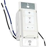 Onisamt Ceiling Fan Remote Control and Dimmer Wall Switch, 2 in 1 Light and Ceiling Fan Combination Light Switch, Compatible 