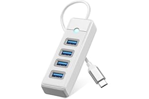 USB 3.0 Hub, 4 Ports USB Hub USB Splitter with 0.15M Cable, Multiports USB 3.0 Expander Adapter for Type-C Laptop, Flash Driv