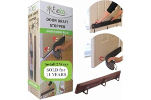 Evelots Magnetic Draft Stopper -2 in 1 Strong Magnets for Iron Door- Metal Clips for Regular Door -Cold Air Draft Blocker - Noise, Dust Stopper -Stay Warmer in Winter-No Need to Bend Down -36 Inches