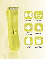VIKICON Pubic Hair Trimmer Men Women Body Groomer Detachable Ceramic Blade view 4