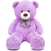 MorisMos Giant Teddy Bear 4 Feet, 47inch Stuffed Animal Big Teddy Bear Plush, Classic Girlfriend Boyfriend Gift on Birthday, Violet