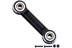 AllinRC Aluminum Servo Steering Rod Tie Links for 6S Arrma Kraton Notorious Mojave Infraction Felony BLX (Black)