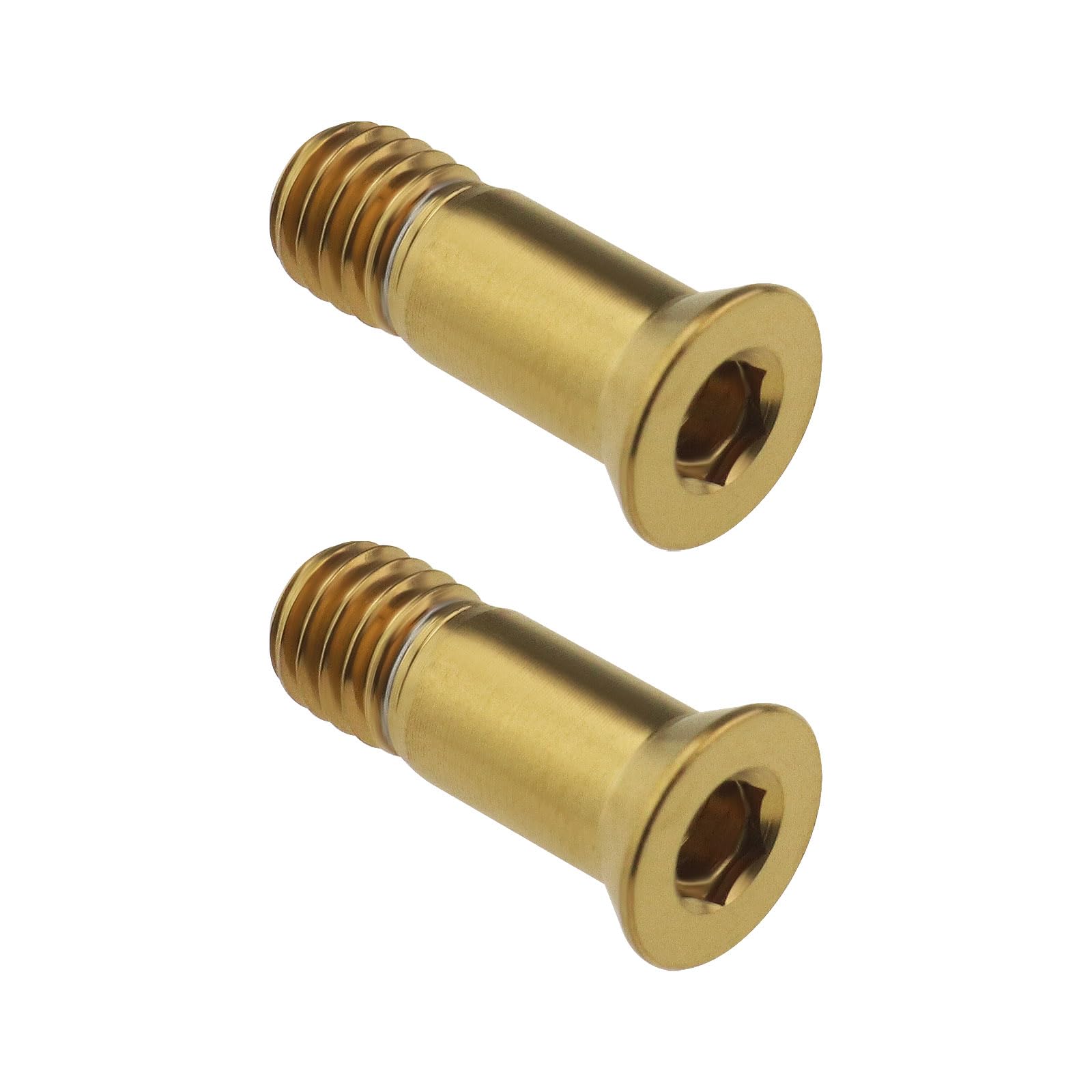 eMagTech 2pcs Titanium Alloy Fixing Screws Bicycle Rear Derailleur Bolt Bicycle Derailleur Guide Wheel Fixing Screw for Road Bike Mountain Bike, Gold