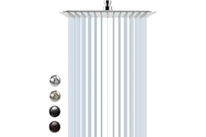 SR SUN RISE Luxury 12 Inch Large Square 304 Stainless Steel Shower Head High Pressure Rainfall Showerhead Ultra Thin Water Sa