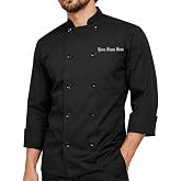 ChefsCloset Personalized Embroidered Mesh Back Long Sleeve Customized Chef Coat
