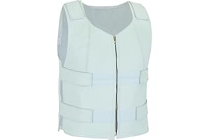ROUTE66 HIGHWAY LEATHER White Women Bullet Proof style Leather Motorcycle Vest for bikers Club Tactical