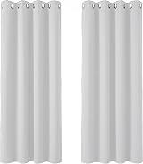 Deconovo Thermal Insulated Eyelet Curtains 2 Panels 42x54 Silver Grey Girls