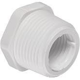 Spears 439 Series PVC Pipe Fitting, Bushing, Schedule 40, 3/4" NPT Male x 1/4" NPT Female