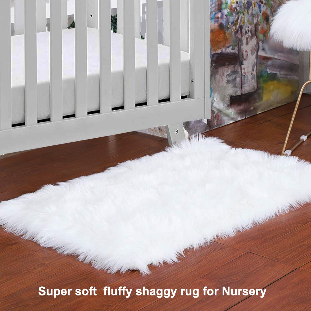Noahas Luxury Fluffy Rugs Bedroom Furry Carpet Bedside