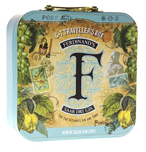 FERDINAND'S Traveller's Set (1x Dry Gin 50cl + 1x Kupferbecher G&T + 1x Barlöffel + 1x Jigger + 1x Tonicwater) Spirituose, (1 x 500 ml / 1 x 200 ml) – Bild 2