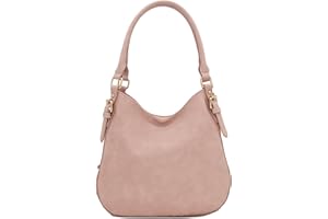 FASHIONPUZZLE Lightweight 3 Compartment Faux Leather Medium Hobo Bag