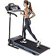 SereneLife Electric Folding Treadmill Exercise Machine - Smart Compact Digital Fitness Treadmill Workout Trainer w/Bluetooth App Sync, Manual Incline Adjustment, for Walking, Running, Gym