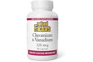 Natural Factors, Chromium & Vanadium 125 mcg, Supports Healthy Metabolism, 90 capsules