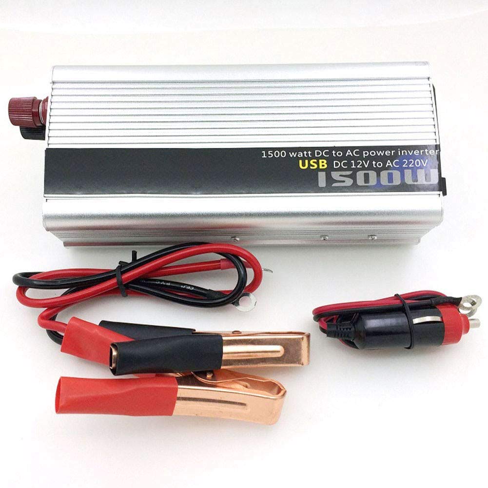 Car Power Inverter 12V to 220V 750W Peak Power 1500W Dc to Ac Converter USB Adapter and Universal Ou