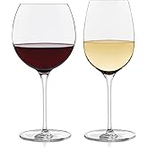 Libbey Signature Kentfield Red and White Wine Glasses Set of 12, Elegant, Dishwasher Safe Glass, Party Wine Glasses for Birthdays, Weddings, & More