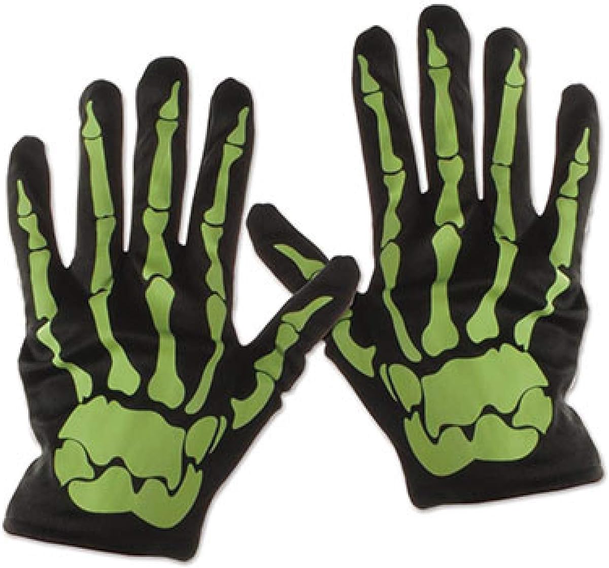 Club Pack of 12 Unisex NiteGlo Skeleton Halloween Gloves