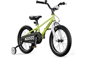 lecoco Kids Bike for Boys Girls, 14 16 18 Inch Children's Bicycle with Training Wheels Pedal Brakes Handbrake & Kickstand Training Bike for Kids and Toddler Multiple Color