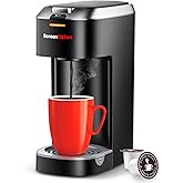 Bonsenkitchen Single Serve Coffee Maker, Coffee Brewer for K Cup Capsule, Fast Brewing Coffee Machine, 6 to 12oz Brew Sizes,