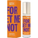 SIMPLY SEXY Affirmations Forget Me Not Pheromone Perfume Oil - Warm Spiced Woody Scent with Notes of Natural Orange, Lemon, Coconut, and Pear - Roll-On Perfume for Women - 0.34 fl oz (10.2ml)