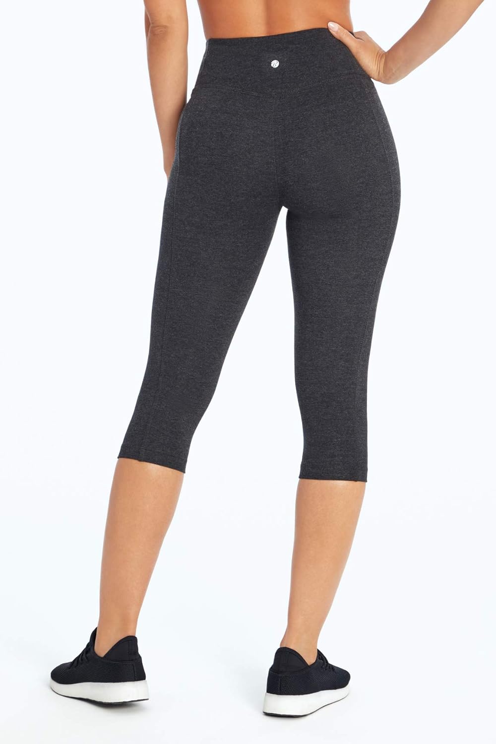 Bally Total Fitness Womens High Rise Tummy Control Capri Legging: Clothing